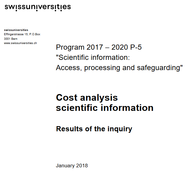 Cost Analysis Scientific Information